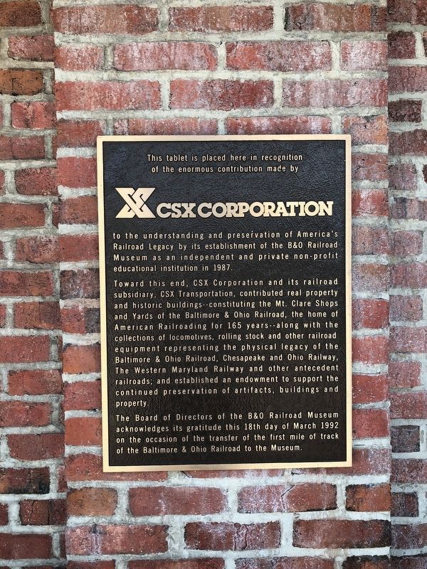 CSX Corporation Marker image. Click for full size.