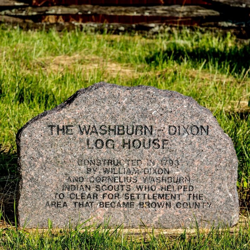 The Washburn-Dixon Log House Monument image. Click for full size.