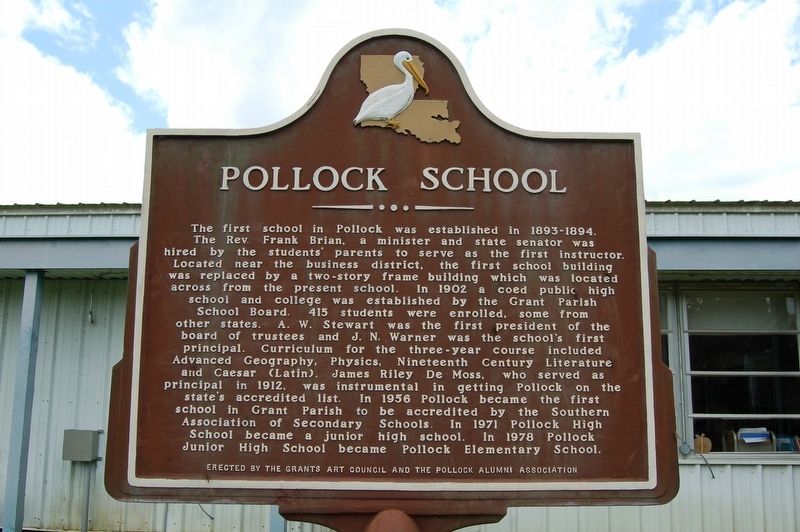 Pollock School Marker image. Click for full size.