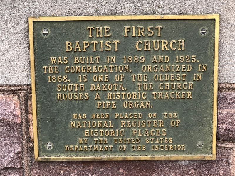 The First Baptist Church, Vermillion, South Dakota Marker image. Click for full size.