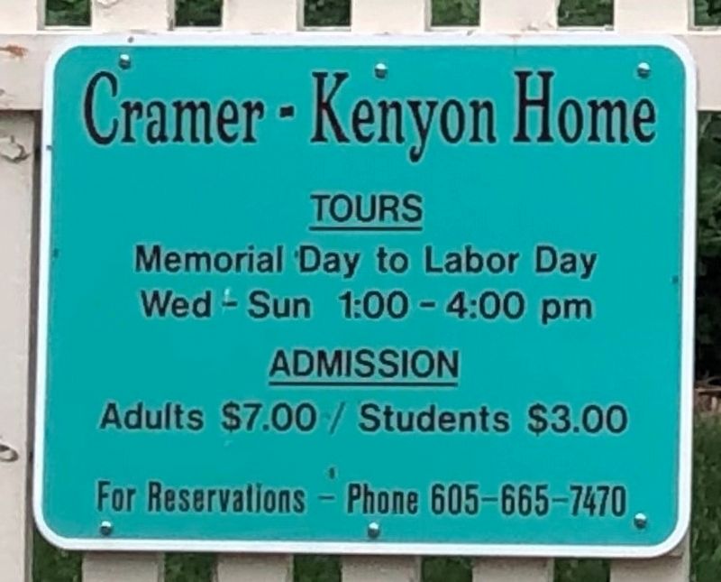 Cramer - Kenyon Home Marker image. Click for full size.