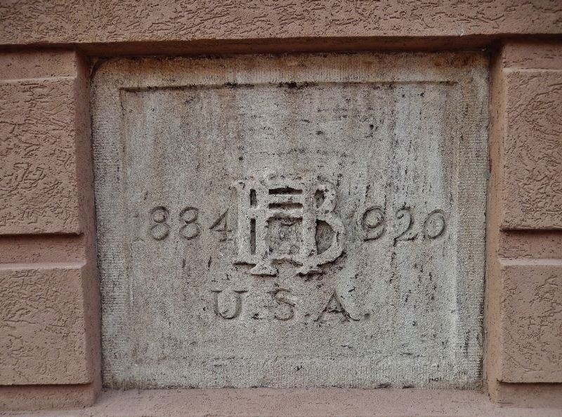 Hotel Brotherhood USA building tile/plaque/logo image. Click for full size.