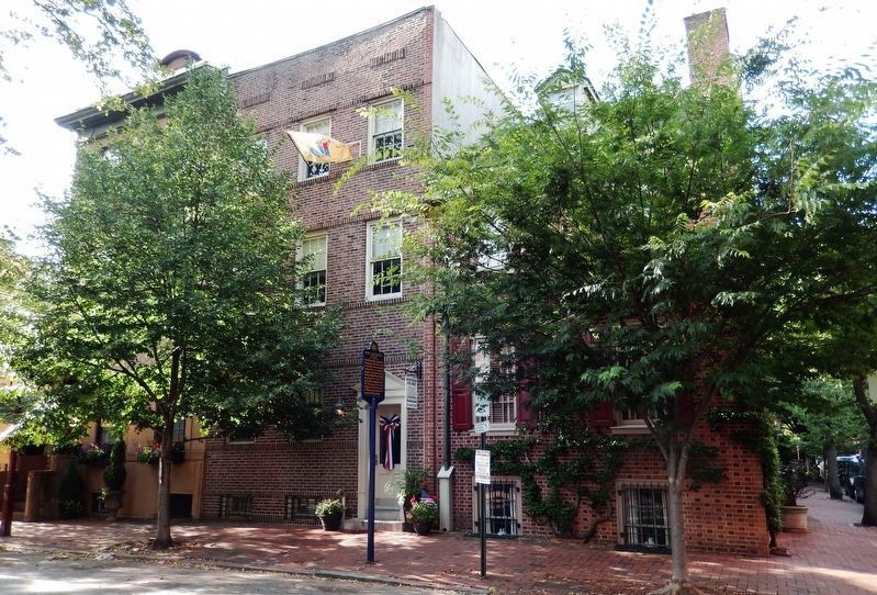 Marc Blitzstein house & marker (<i>view from Pine Street</i>). Click for full size. Marc Blitzstein house & marker (<i>view from Pine Street</i>) image. Click for full size.