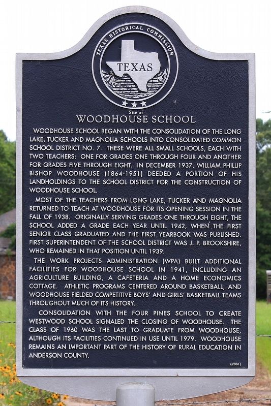 Woodhouse School Marker. Click for full size. Woodhouse School Marker image. Click for full size.
