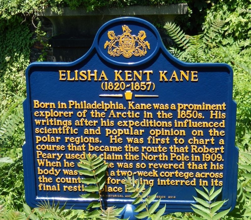 Elisha Kent Kane Marker. Click for full size. Elisha Kent Kane Marker image. Click for full size.
