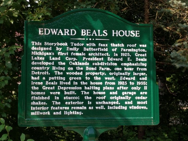 Edward Beals House Marker image. Click for full size.