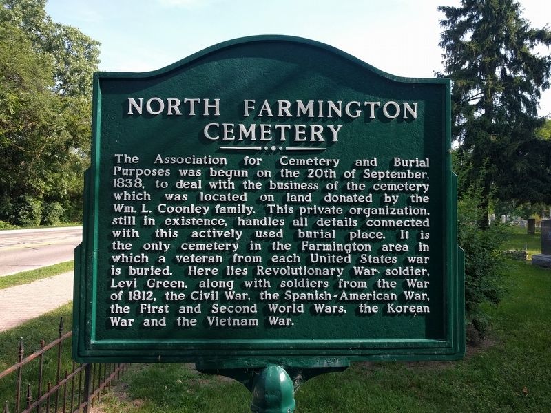 North Farmington Cemetery Marker image. Click for full size.