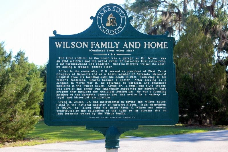 Wilson Family and Home Marker Side 2 image. Click for full size.