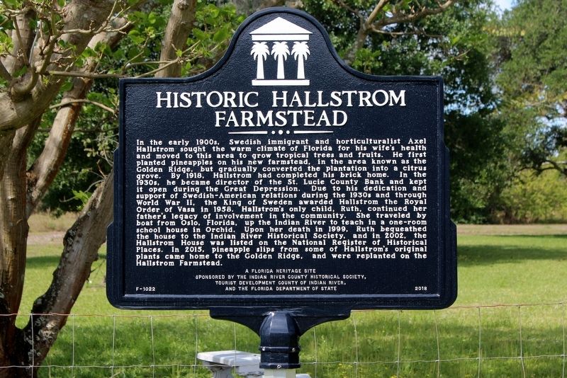 Historic Hallstrom Farmstead Marker image. Click for full size.