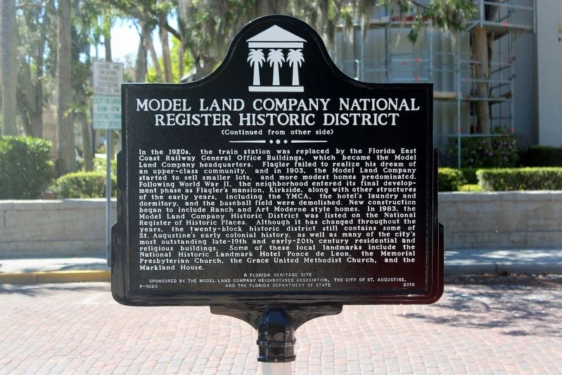 Model Land Company National Register Historic District Marker Side 2 image. Click for full size.
