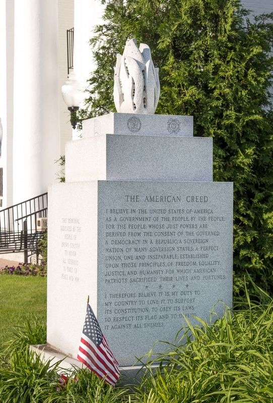 The American Creed - Veterans Memorial image. Click for full size.