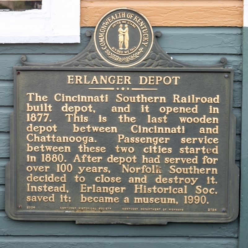 Erlanger Depot Marker image. Click for full size.