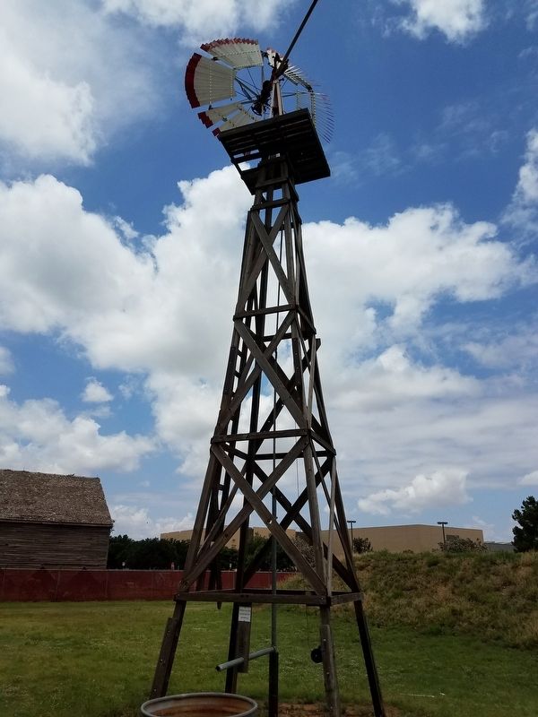 JA Oat Bin and Monitor Vaneless L Model Windmill Marker image. Click for full size.