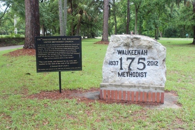 175th Anniversary of the Waukeenah United Methodist Church Marker image. Click for full size.