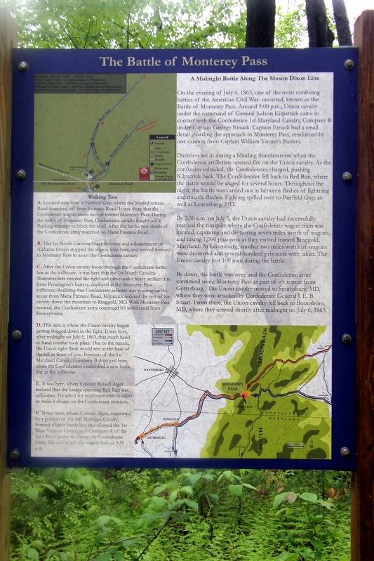 The Battle of Mountain Pass Marker. Click for full size. The Battle of Mountain Pass Marker image. Click for full size.