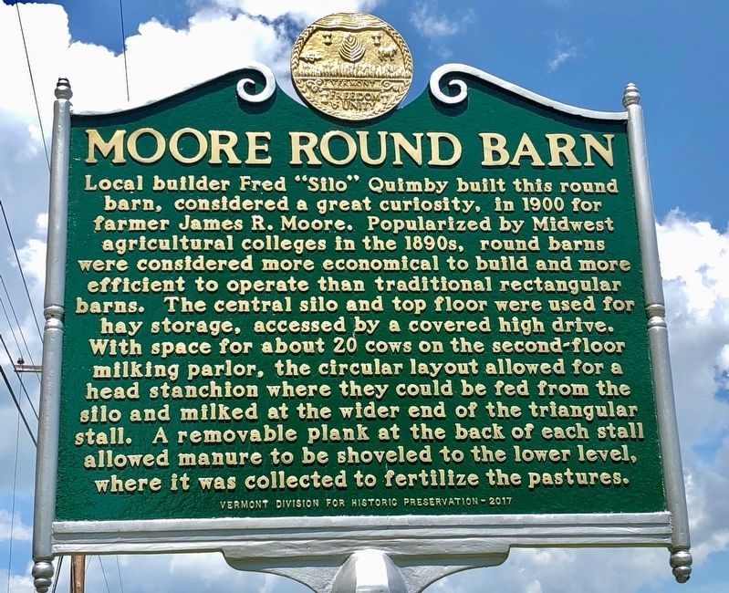 Moore Round Barn Marker image. Click for full size.