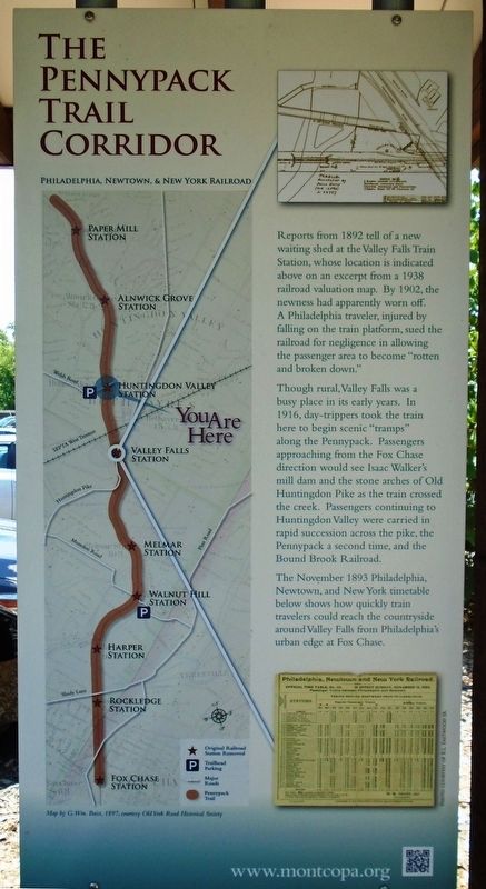 The Pennypack Trail Corridor Marker image. Click for full size.