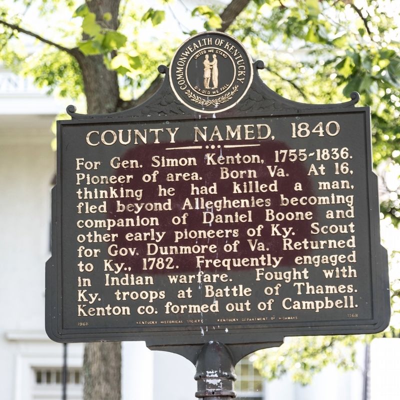 County Named, 1840 Marker image. Click for full size.