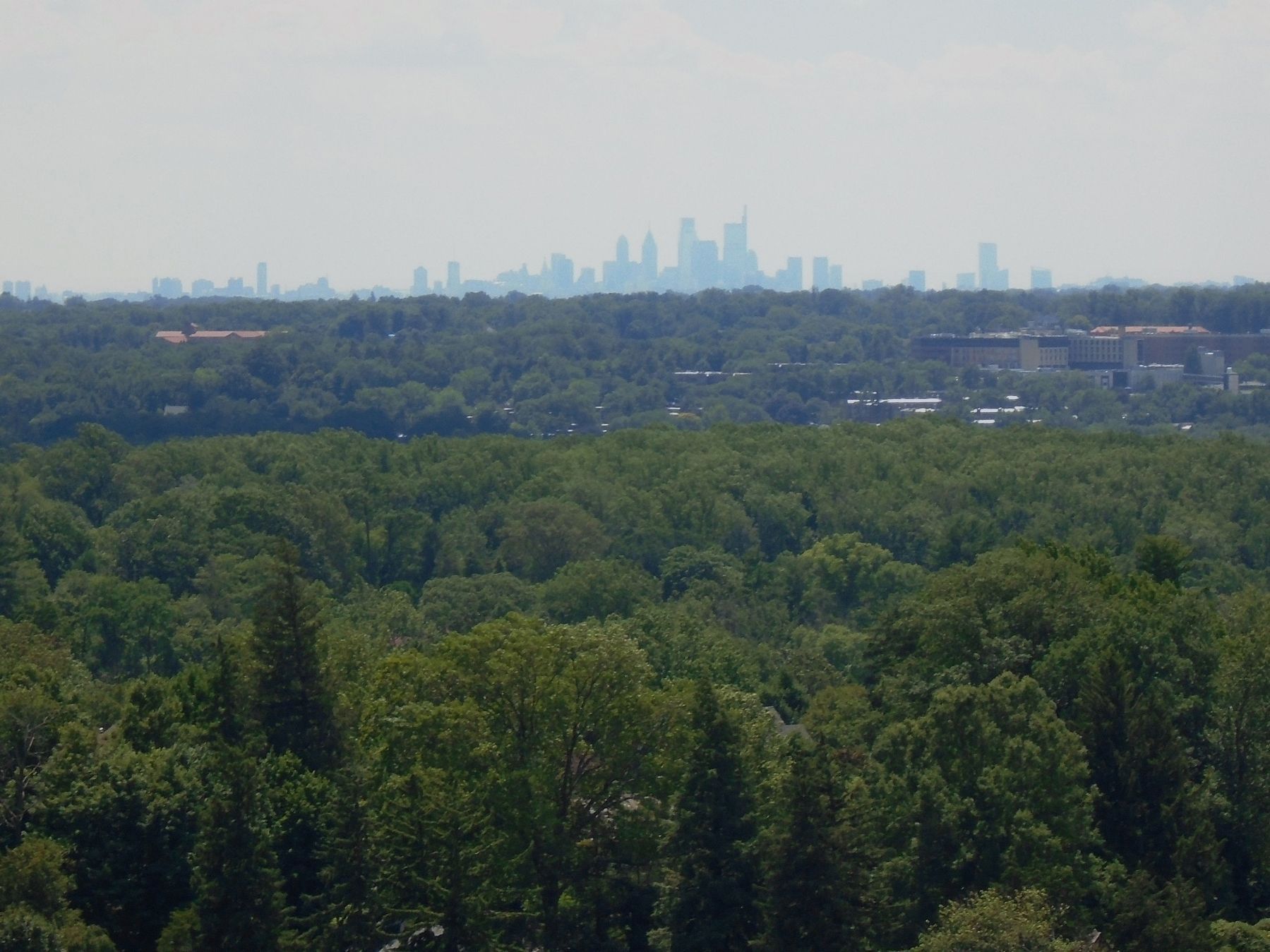 View of the Philadelphia Skyline from Glencairn's Tower image. Click for full size.