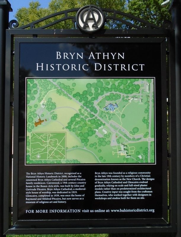 Welcome to the Bryn Athyn Cathedral Marker (back) image. Click for full size.