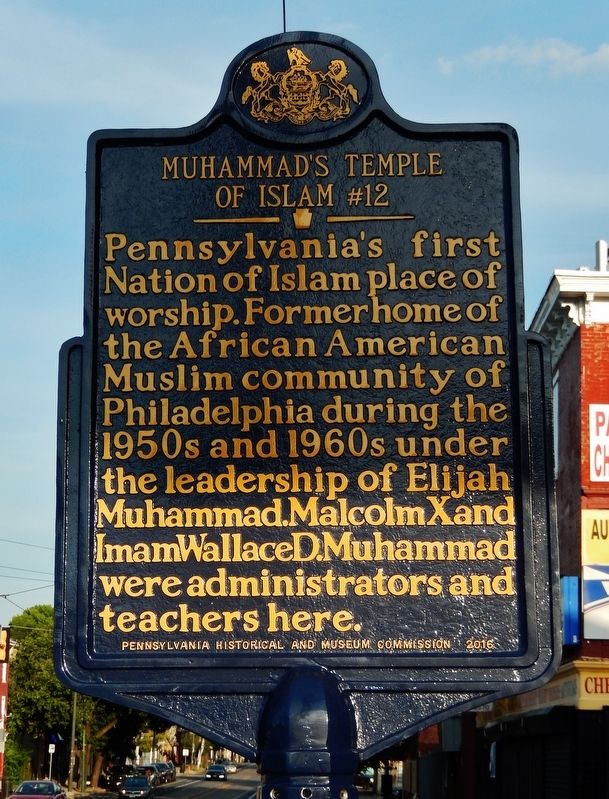 Muhammad's Temple of Islam #12 Marker image. Click for full size.