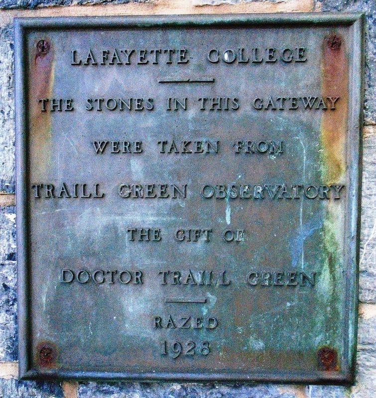 Lafayette College Gateway Marker image. Click for full size.