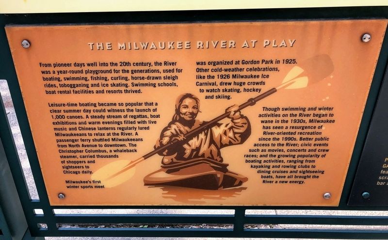 The Milwaukee River at Play Marker image. Click for full size.