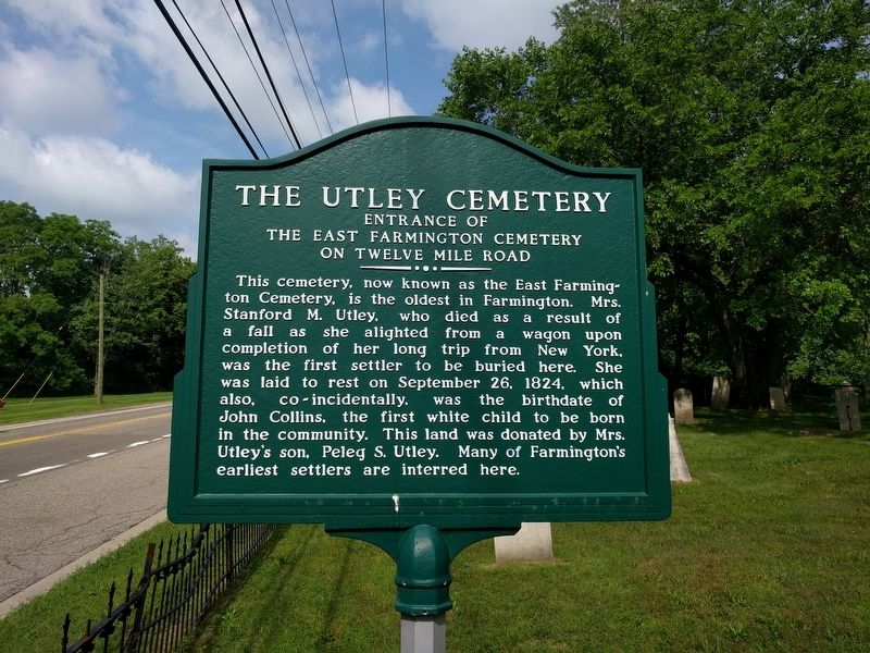 The Utley Cemetery Marker image. Click for full size.