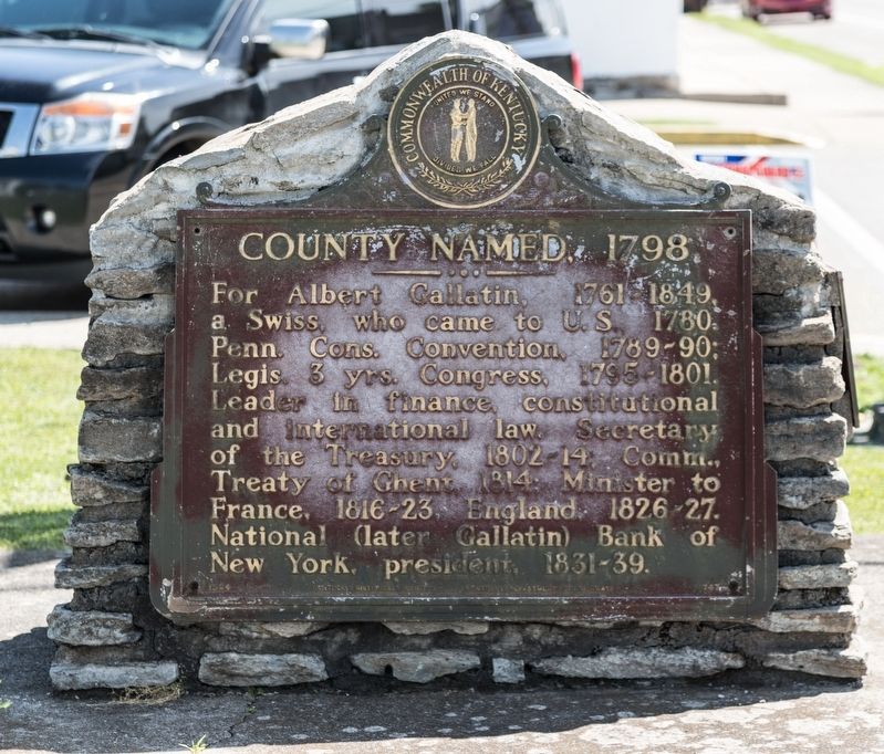County Named Gallatin Marker image. Click for full size.