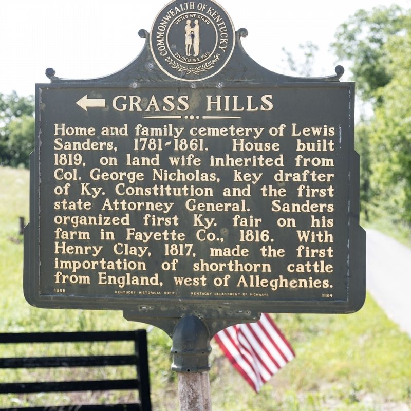 Grass Hills Marker. Click for full size. Grass Hills Marker image. Click for full size.