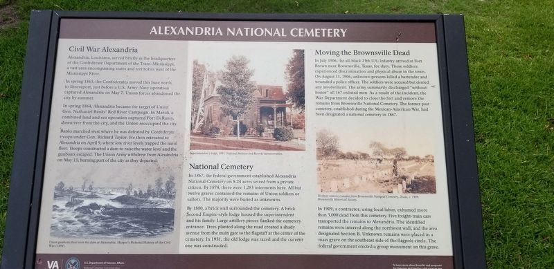 Alexandria National Cemetery Marker image. Click for full size.