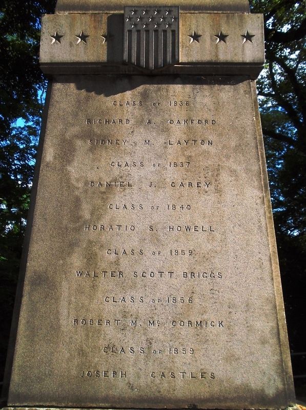 Lafayette College Civil War Memorial Honored Dead image. Click for full size.