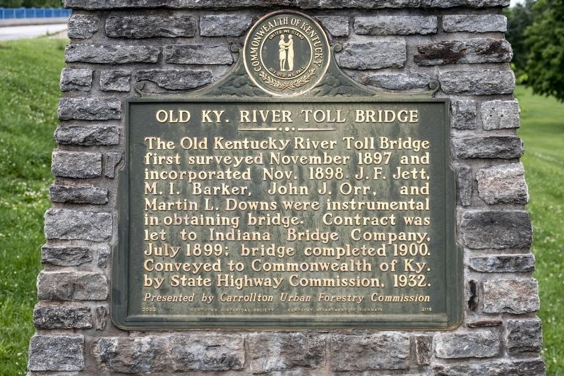 Old Ky. River Toll Bridge Marker image. Click for full size.