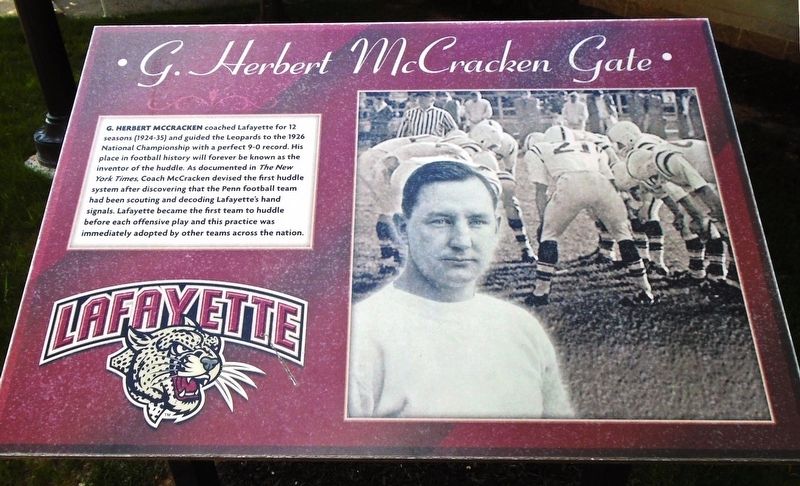  G. Herbert McCracken Gate Marker. Click for full size. G. Herbert McCracken Gate Marker image. Click for full size.
