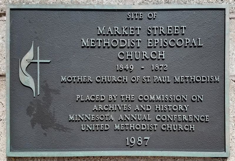 Site of Market Street Methodist Episcopal Church marker. Click for full size. Site of Market Street Methodist Episcopal Church marker image. Click for full size.