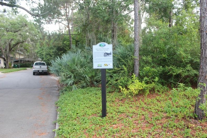 Safety Harbor Historical Site: Safety Harbor Log Cabin Marker. Click for full size. Safety Harbor Historical Site: Safety Harbor Log Cabin Marker image. Click for full size.