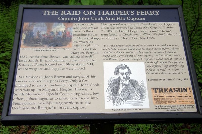 The Raid On Harpers Ferry Marker image. Click for full size.