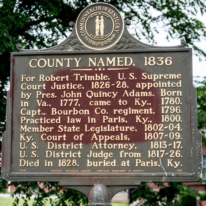County Named, 1836 Marker image. Click for full size.