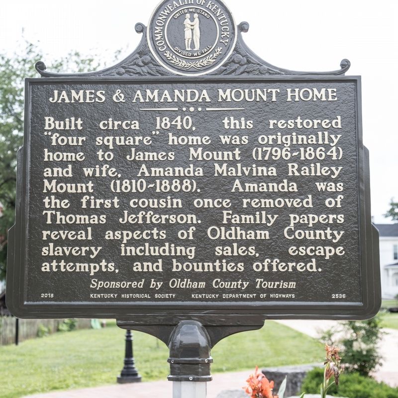 James and Amanda Mount Home side of marker image. Click for full size.