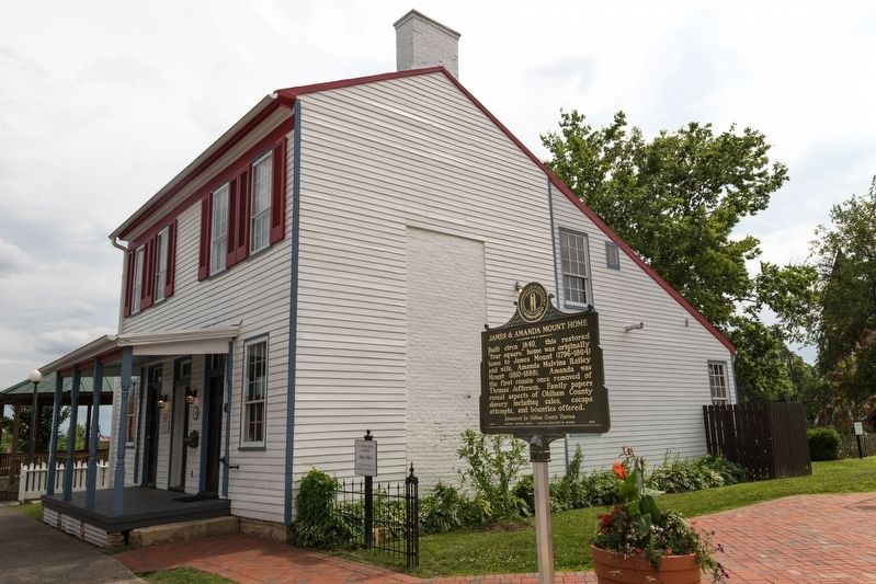 James and Amanda Mount Home and J.C. Barnett Library and Archives with Marker. Click for full size. James and Amanda Mount Home and J.C. Barnett Library and Archives with Marker image. Click for full size.