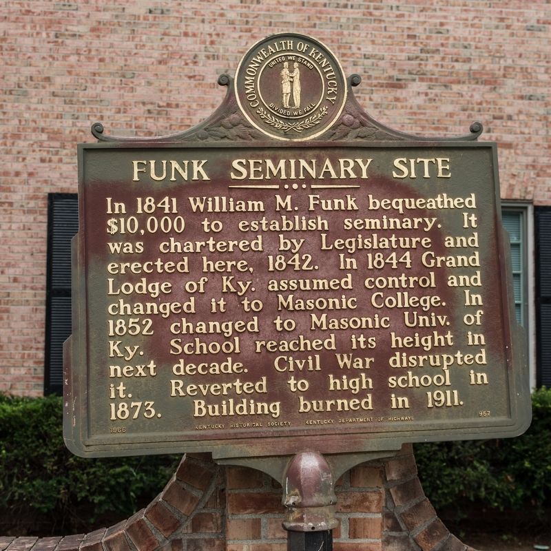 Funk Seminary Site Marker image. Click for full size.