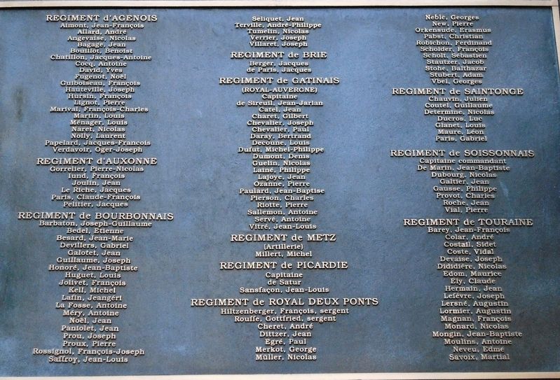 Honored French Soldiers Who Died at Yorktown image. Click for full size.