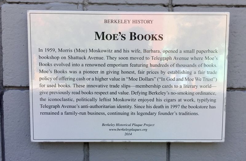 Moe's Books Marker image. Click for full size.