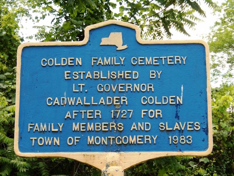 Colden Family Cemetery Marker. Click for full size. Colden Family Cemetery Marker image. Click for full size.