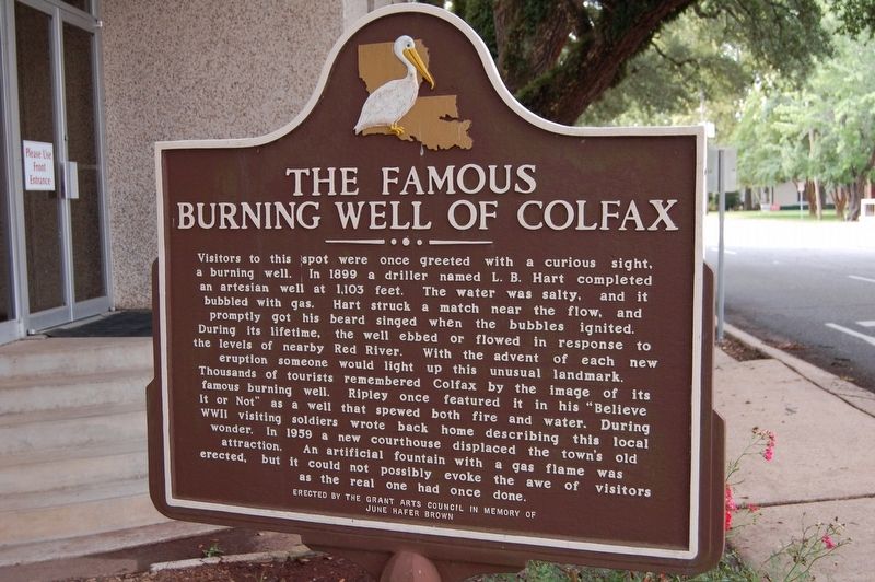 The Famous Burning Well of Colfax Marker image. Click for full size.