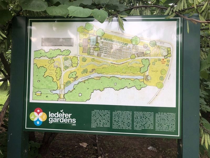 Lederer Gardens Marker. Click for full size. Lederer Gardens Marker image. Click for full size.
