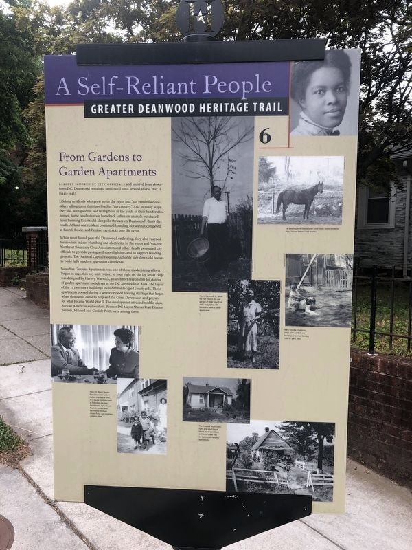 From Gardens to Garden Apartments Marker. Click for full size. From Gardens to Garden Apartments Marker image. Click for full size.