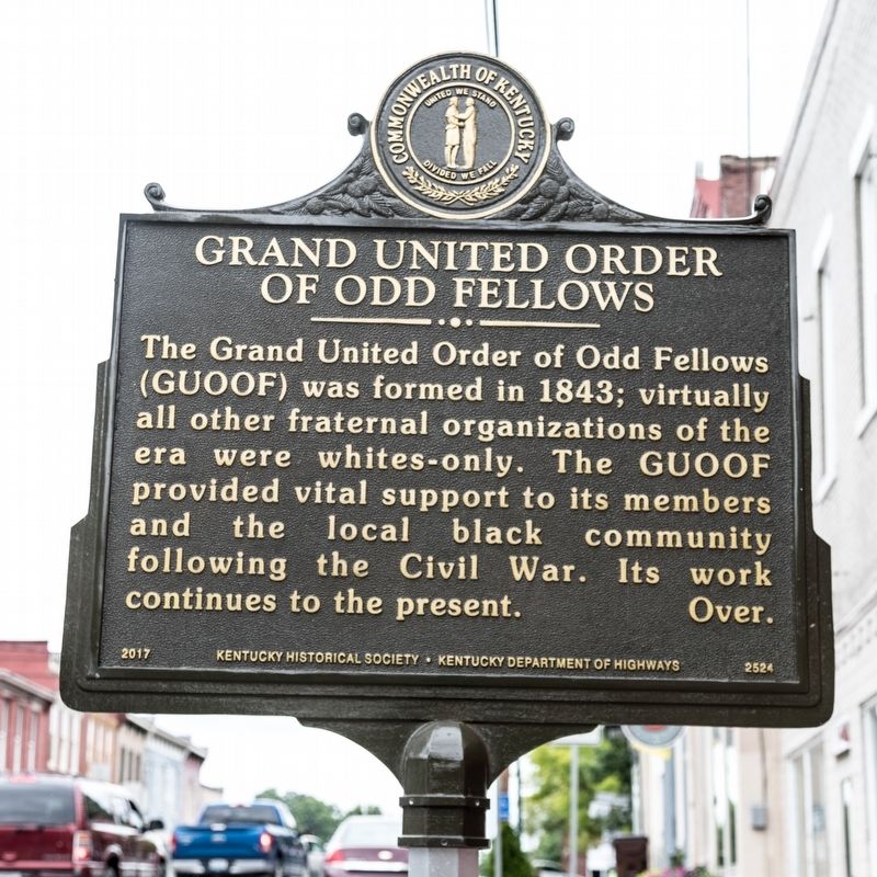 Grand United Order of Odd Fellows side of marker image. Click for full size.