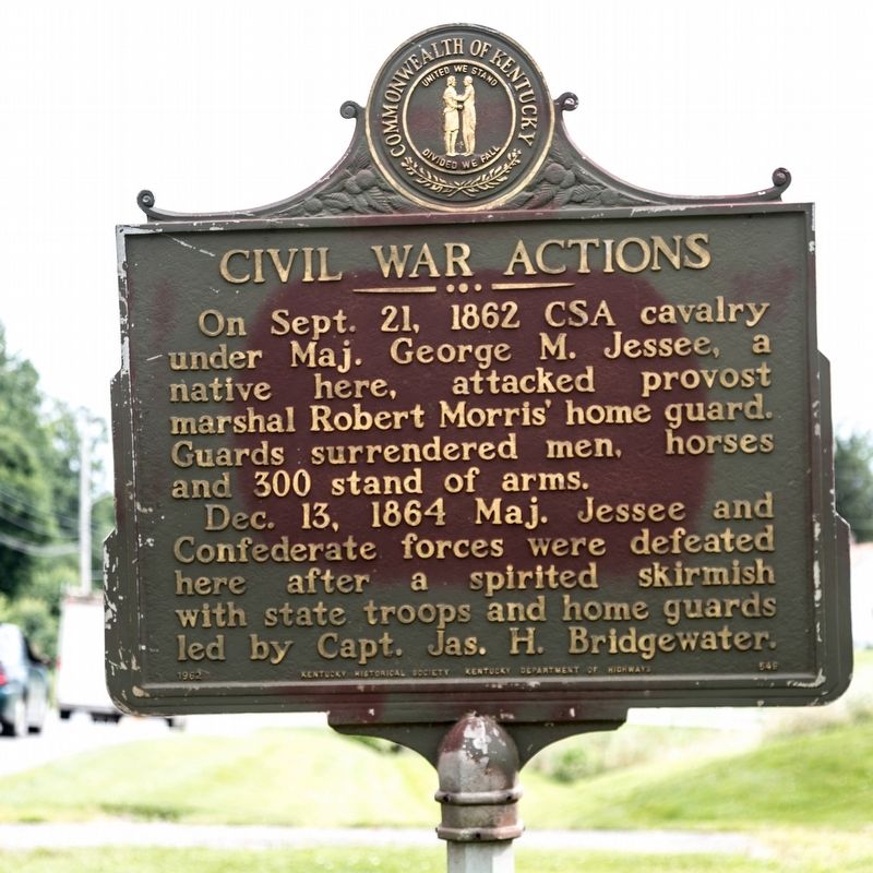 Civil War Actions Marker image. Click for full size.