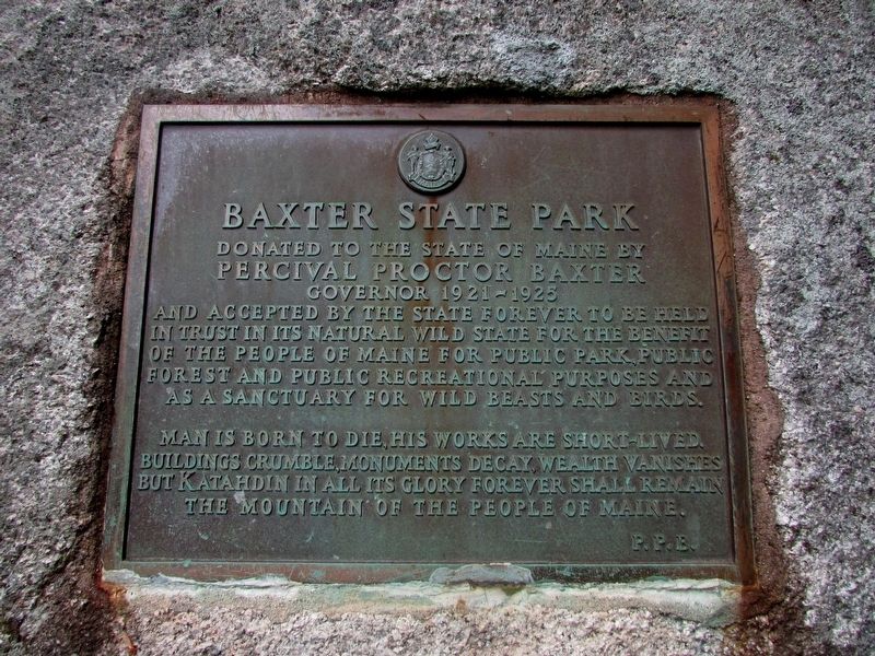 Baxter State Park Marker image. Click for full size.
